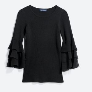 Ruffle Bell Sleeve Pullover by Design History XL